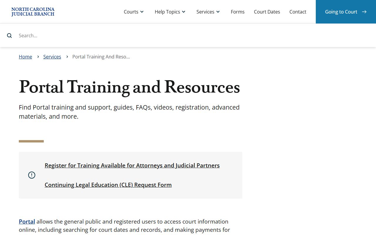 Moore County court records portal training search options