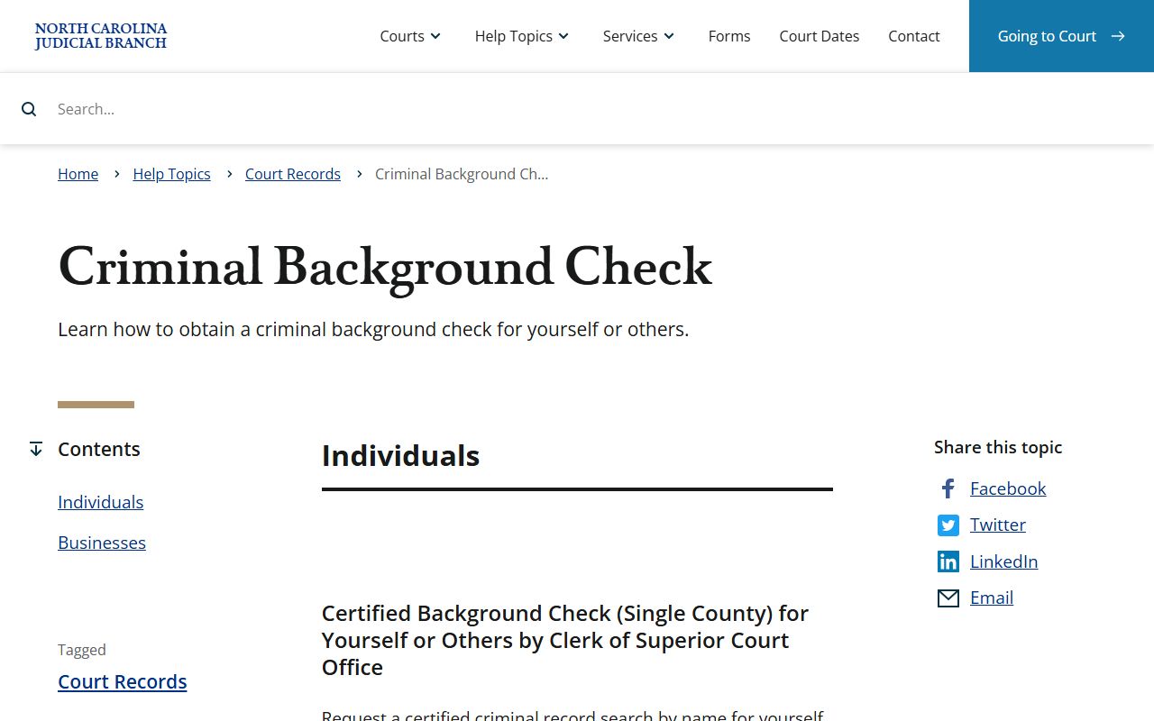 Moore County criminal court records criminal background check page