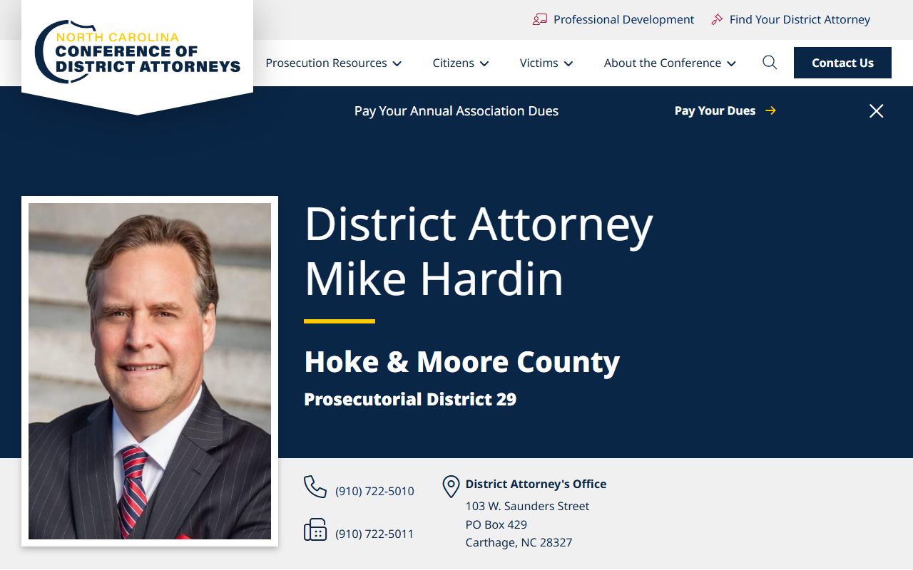 Moore County criminal court records District Attorney District 29 page