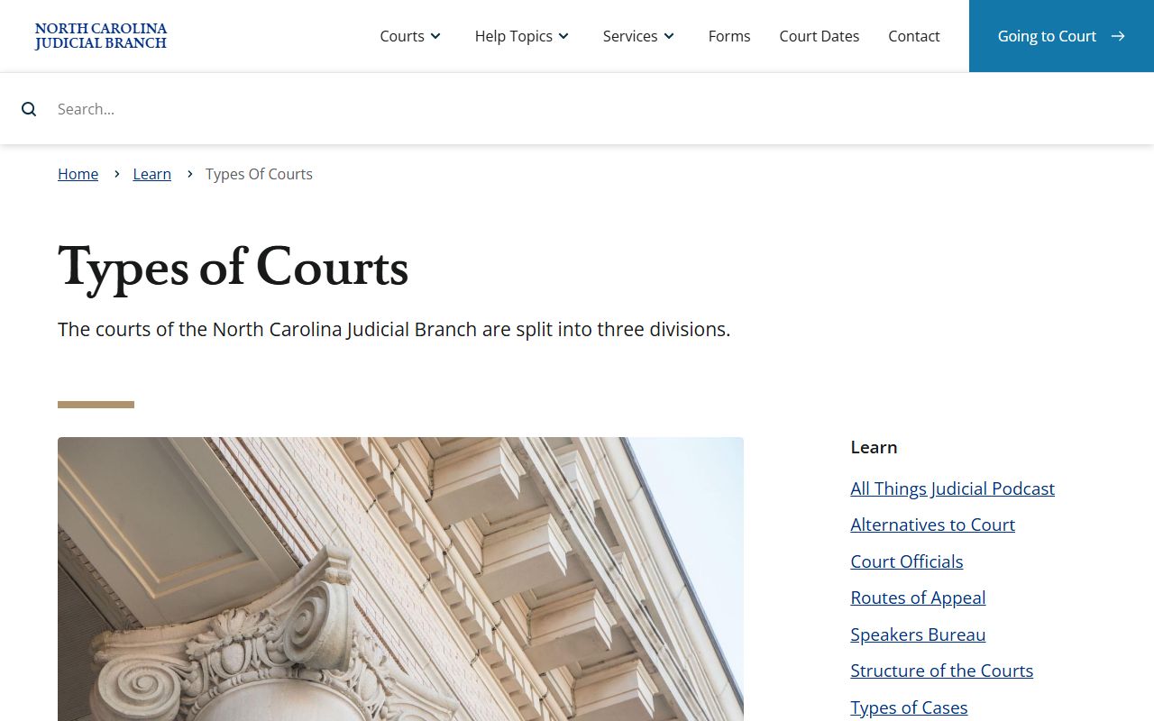 Moore County court records North Carolina court types